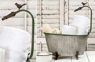 Galvanized Metal Garden Hose Tub