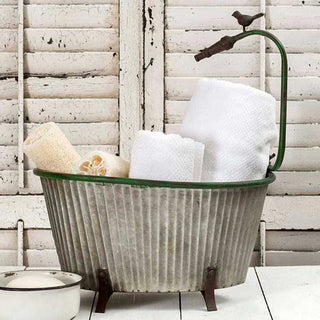 Galvanized Metal Garden Hose Tub