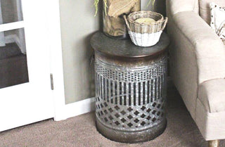 Lace Cut Out Accent Table