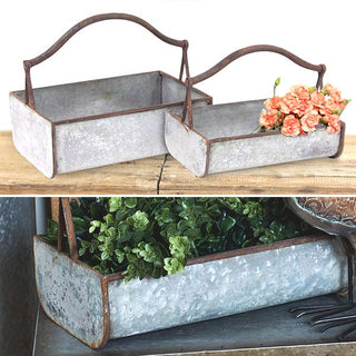 Galvanized Metal Troughs with Handle