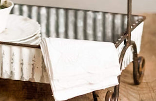 Whitewash Corrugated Two-Tier Caddy