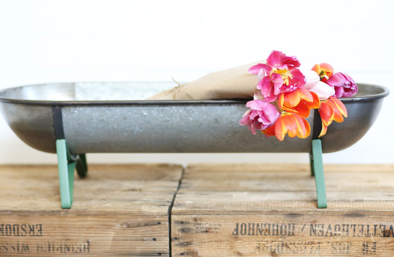 Metal Trough Planter Set of 2 - Decor Steals