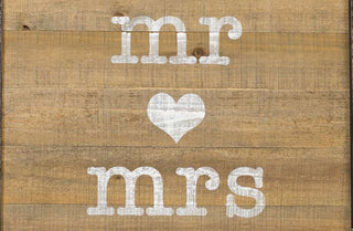 Wood Plank Mr. & Mrs. Wall Sign