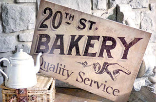 Antique Inspired Metal Bakery Sign