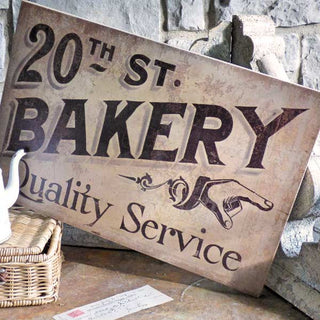 Antique Inspired Metal Bakery Sign