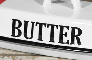 Vintage Inspired Enamel Butter Dish