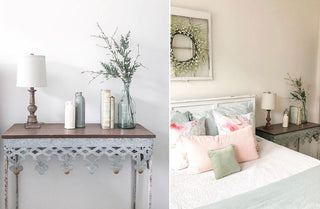 Metal Scalloped Edge Console Table