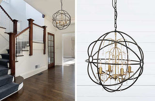 Iron Orb Crystal Chandelier