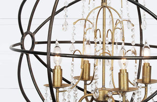 Iron Orb Crystal Chandelier