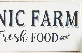 Distressed Wooden "Organic Farm" Sign