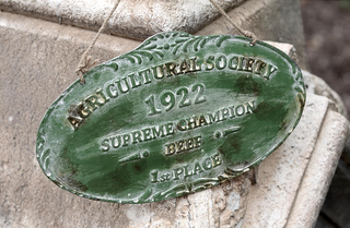 Agricultural Society Vintage Plaque
