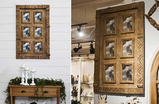 HUGE Carved Wooden Collage Picture Frame