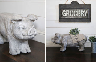 Eclectic Pig Garden Bench