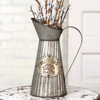 Tall Metal Pitcher with Handle
