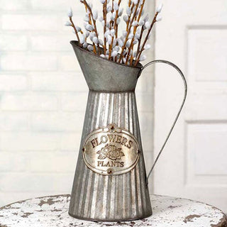 Tall Metal Pitcher with Handle