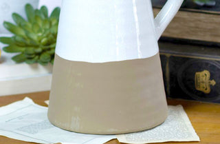Ceramic Two Toned Pitcher