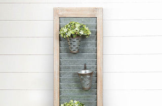 Shutter Display Rack with Olive Buckets