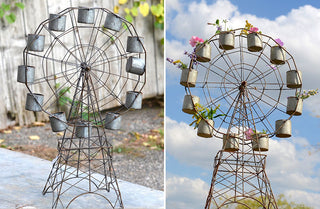 Vintage Ferris Wheel Planter Buckets