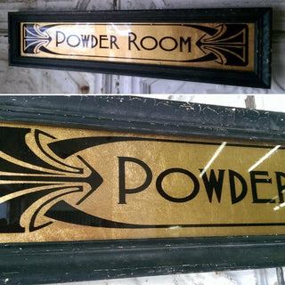 Framed Powder Room Sign