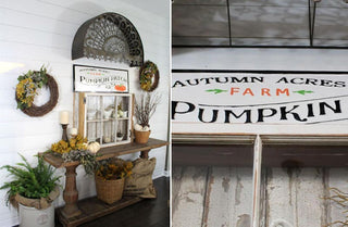 HUGE Enamel Pumpkin Patch Sign