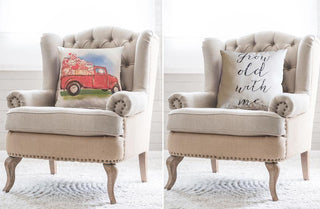 Double Sided Valentine's Red Truck Pillow Cover