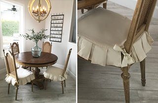 Ruffled Feedsack Chair Cover