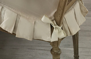 Ruffled Feedsack Chair Cover