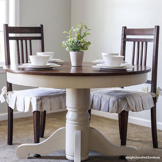 Ruffled Feedsack Chair Cover