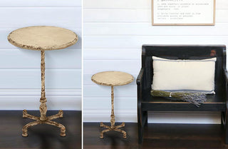 Antique Inspired Metal Side Table