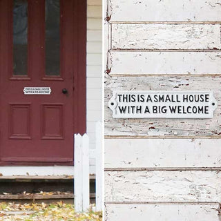Small House Big Welcome Vintage Wall Plaque