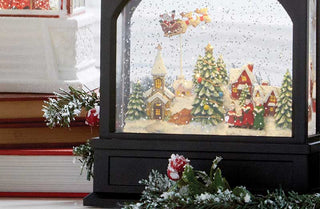 Santa's Sleigh Lantern Snow Globe