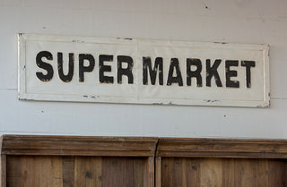 *LONG* Embossed Super Market Sign
