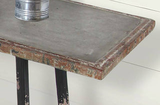Galvanized Metal Console Table