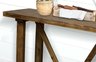 Farmhouse Fir Wood Console Table