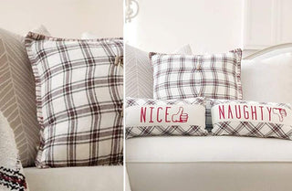 Double Sided Plaid Pillow