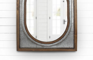 *HUGE* Tin Framed Oval Wall Mirror