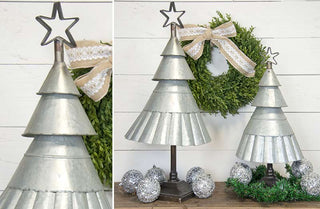 Galvanized Christmas Trees  Set of 2