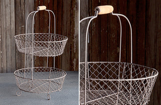 *Large* Two Tier Wire Basket