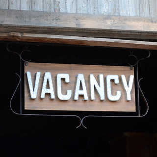 Galvanized Vacancy Sign