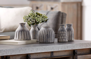 Natural Ceramic Vases  Set of 2