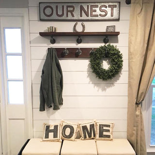 *HUGE* Galvanized "Our Nest" Sign