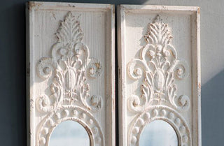 HUGE Ornate Wall Panel Mirror  Set of 2