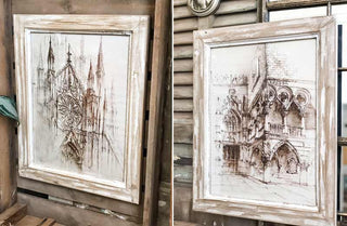 Vintage Inspired Cathedral Prints  Set of 2