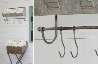 Mudroom Wall Organizer with Hooks