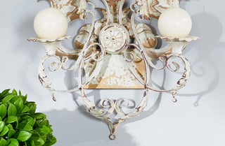 Distressed Ornate Wall Sconce