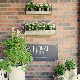 Rustic Wall Trough Planters  Set Of 2