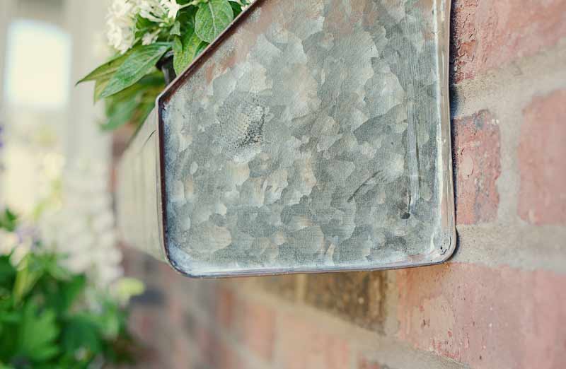Rustic Wall Trough Planters Set Of 2 - Decor Steals
