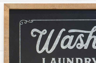 Wash and Dry Chalkboard Inspired Sign
