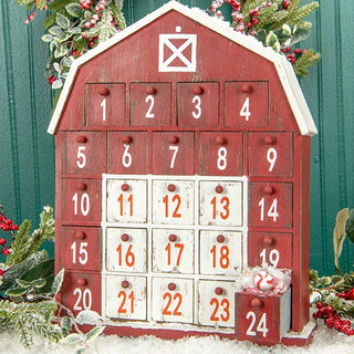 Wooden Barn Advent Calendar