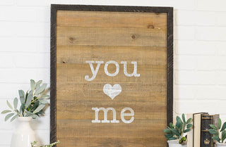 You and Me Wooden Planked Sign